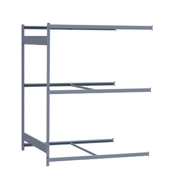 Medium-Duty Mini-Rack Shelving, 60W x 48D x 75H Adder, 3-Shelf Unit with No Decking