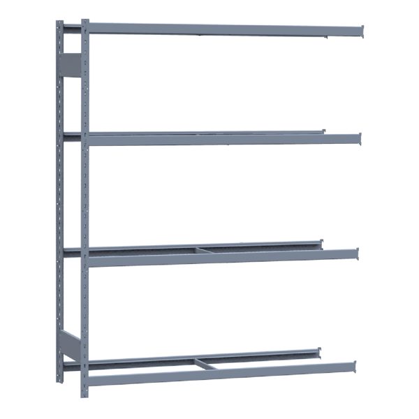 Medium-Duty Mini-Rack Shelving, 60W x 18D x 75H Adder, 4-Shelf Unit with No Decking