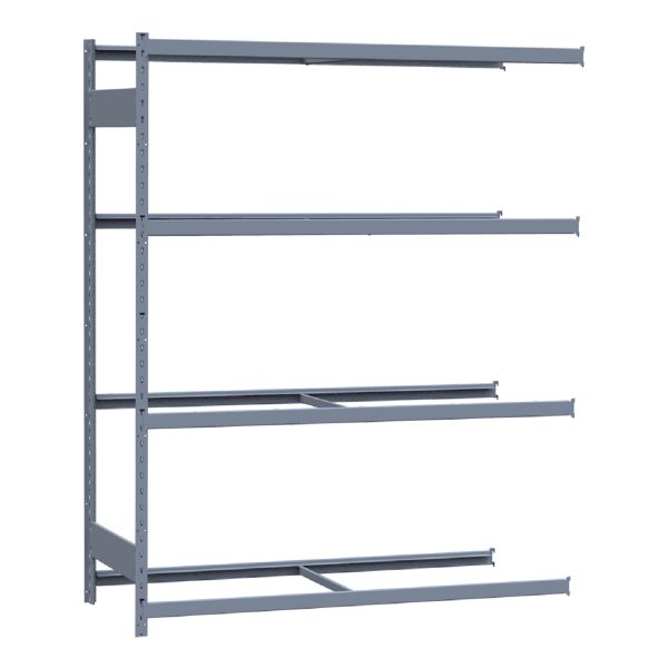 Medium-Duty Mini-Rack Shelving, 60W x 24D x 75H Adder, 4-Shelf Unit with No Decking