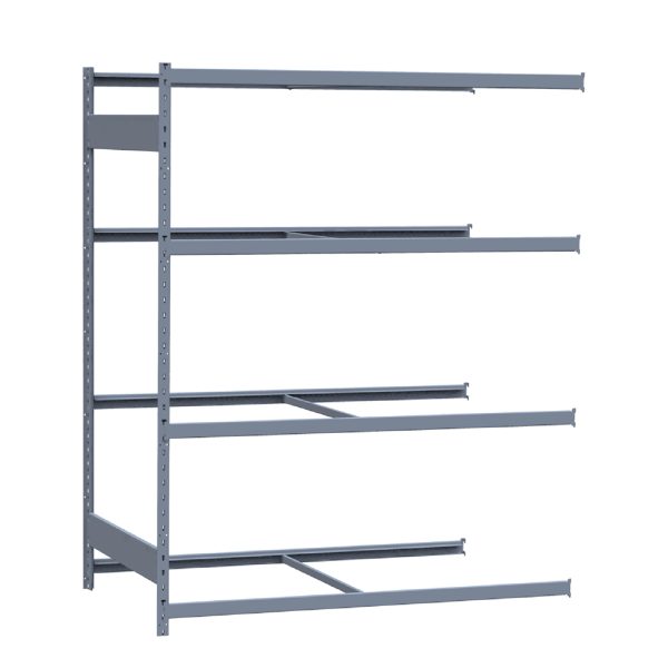 Medium-Duty Mini-Rack Shelving, 60W x 36D x 75H Adder, 4-Shelf Unit with No Decking