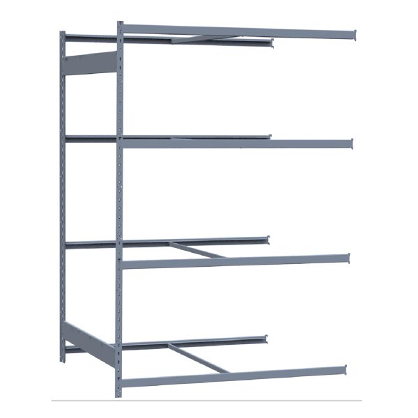 Medium-Duty Mini-Rack Shelving, 60W x 48D x 87H Adder, 4-Shelf Unit with No Decking