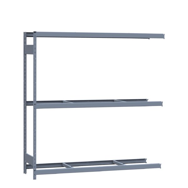 Heavy-Duty Mini-Rack Shelving, 72W x 18D x 75H Adder, 3-Shelf Unit with No Decking