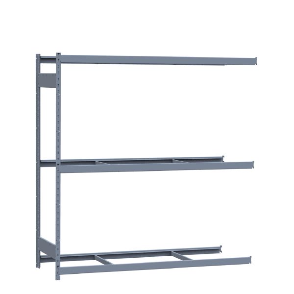 Heavy-Duty Mini-Rack Shelving, 72W x 24D x 75H Adder, 3-Shelf Unit with No Decking