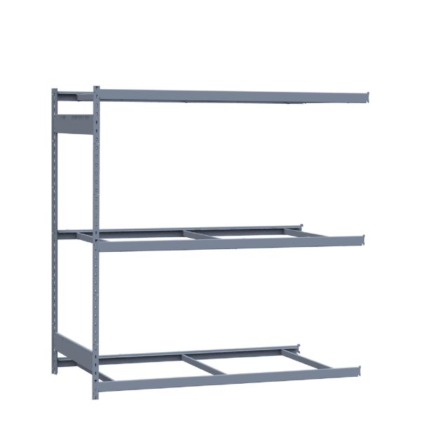 Heavy-Duty Mini-Rack Shelving, 72W x 36D x 75H Adder, 3-Shelf Unit with No Decking