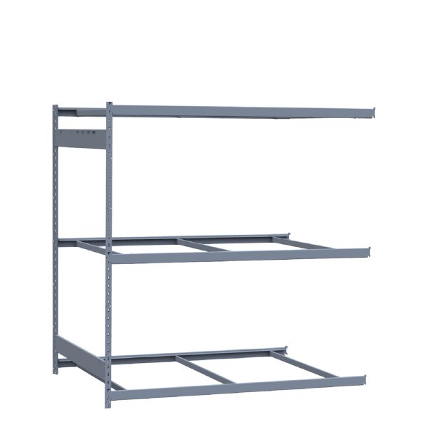 Heavy-Duty Mini-Rack Shelving, 72W x 48D x 75H Adder, 3-Shelf Unit with No Decking