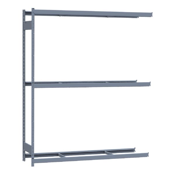 Heavy-Duty Mini-Rack Shelving, 72W x 18D x 87H Adder, 3-Shelf Unit with No Decking