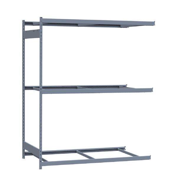 Heavy-Duty Mini-Rack Shelving, 72W x 36D x 87H Adder, 3-Shelf Unit with No Decking