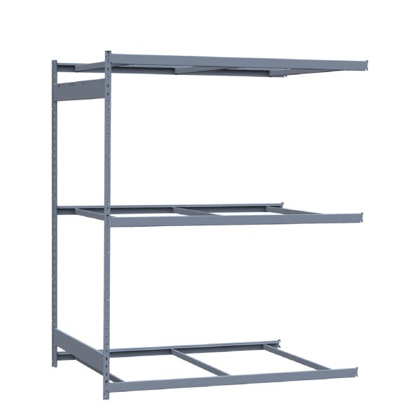 Heavy-Duty Mini-Rack Shelving, 72W x 48D x 87H Adder, 3-Shelf Unit with No Decking