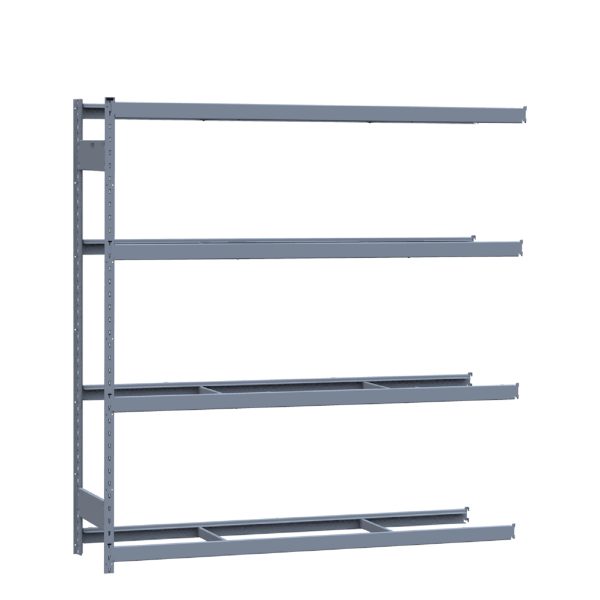 Heavy-Duty Mini-Rack Shelving, 72W x 18D x 75H Adder, 4-Shelf Unit with No Decking