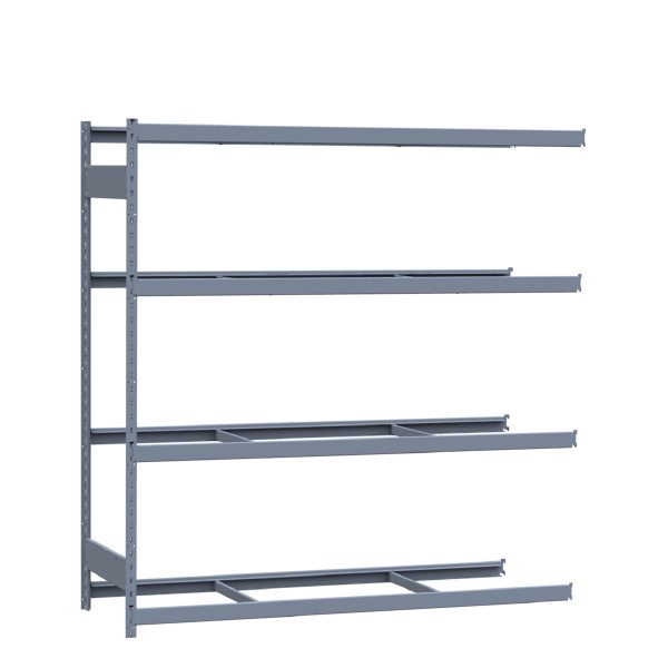 Heavy-Duty Mini-Rack Shelving, 72W x 24D x 75H Adder, 4-Shelf Unit with No Decking