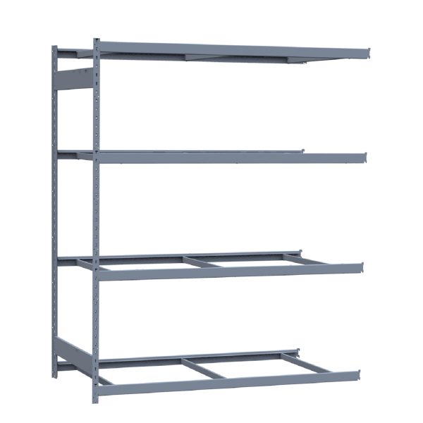 Heavy-Duty Mini-Rack Shelving, 72W x 36D x 87H Adder, 4-Shelf Unit with No Decking