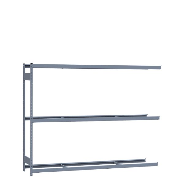 Heavy-Duty Mini-Rack Shelving, 96W x 18D x 75H Adder, 3-Shelf Unit with No Decking