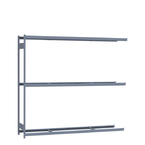 Heavy-Duty Mini-Rack Shelving, 96W x 18D x 87H Adder, 3-Shelf Unit with No Decking