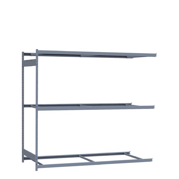 Heavy-Duty Mini-Rack Shelving, 96W x 36D x 87H Adder, 3-Shelf Unit with No Decking