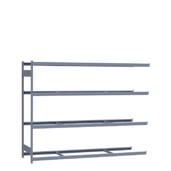 Heavy-Duty Mini-Rack Shelving, 96W x 24D x 75H Adder, 4-Shelf Unit with No Decking