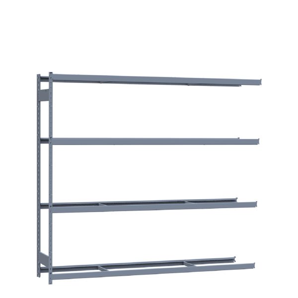 Heavy-Duty Mini-Rack Shelving, 96W x 18D x 87H Adder, 4-Shelf Unit with No Decking