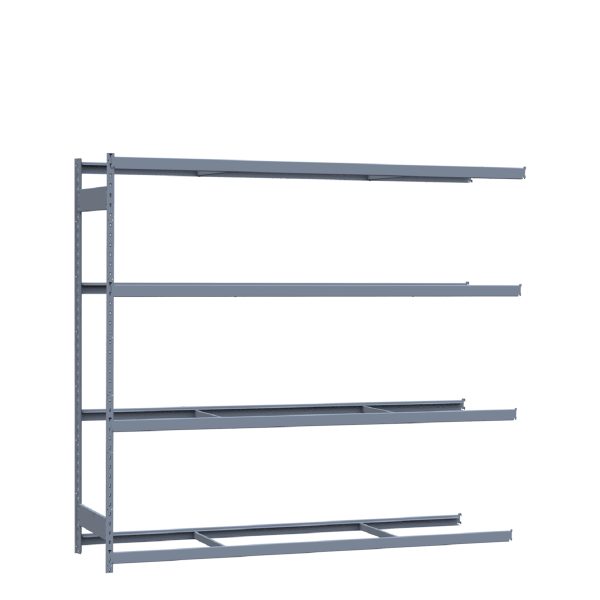 Heavy-Duty Mini-Rack Shelving, 96W x 24D x 87H Adder, 4-Shelf Unit with No Decking