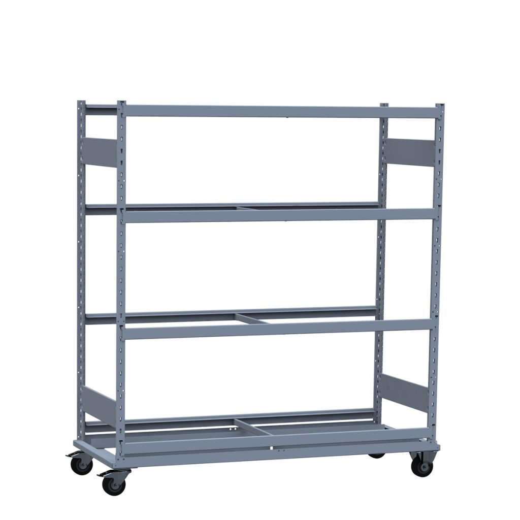 Mobile Shelving,63 1/8W x 24D x 68 1/4H 4-Shelf Unit Without Decking ...