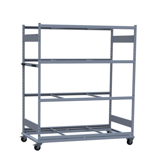 Mobile Shelving,69 1/8W x 36D x 80 1/4H 4-Shelf Unit Without Decking