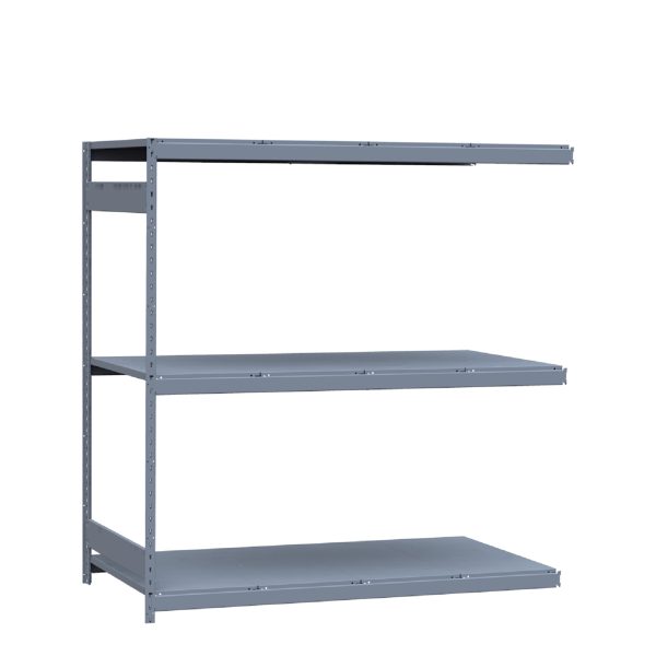 Heavy-Duty Mini-Rack Shelving, 72W x 36D x 75H Adder, 3-Shelf Unit with Steel Decking