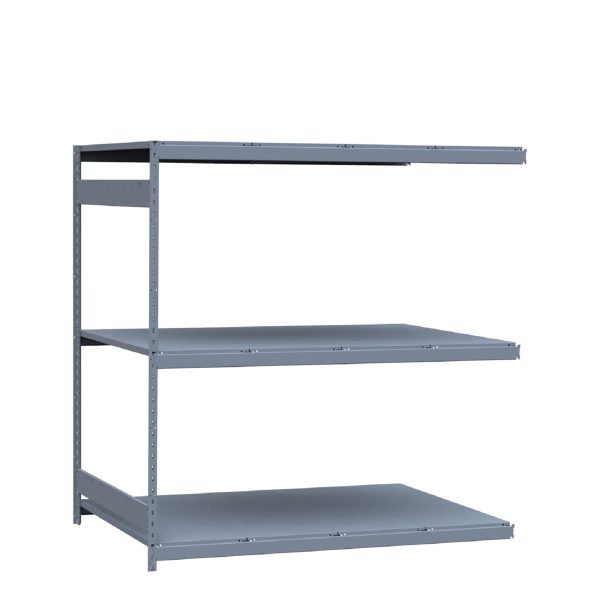 Heavy-Duty Mini-Rack Shelving, 72W x 48D x 75H Adder, 3-Shelf Unit with Steel Decking