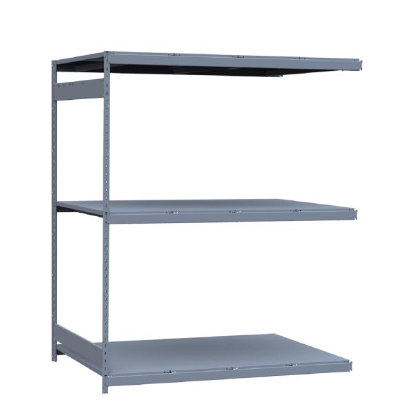 Heavy-Duty Mini-Rack Shelving, 72W x 48D x 87H Adder, 3-Shelf Unit with Steel Decking