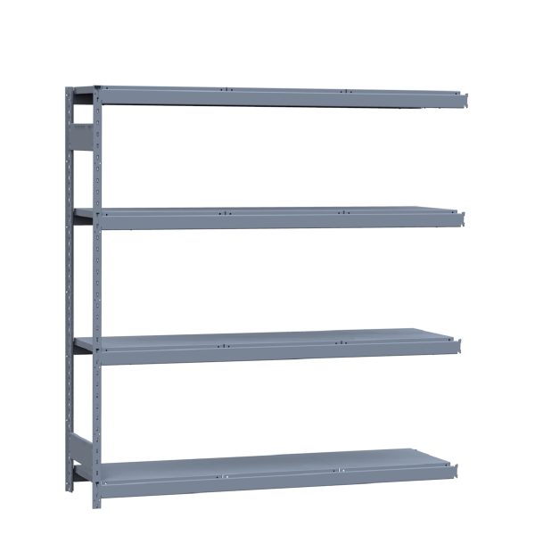 Heavy-Duty Mini-Rack Shelving, 72W x 18D x 75H Adder, 4-Shelf Unit with Steel Decking