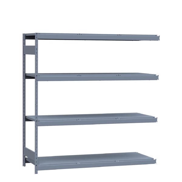 Heavy-Duty Mini-Rack Shelving, 72W x 24D x 75H Adder, 4-Shelf Unit with Steel Decking