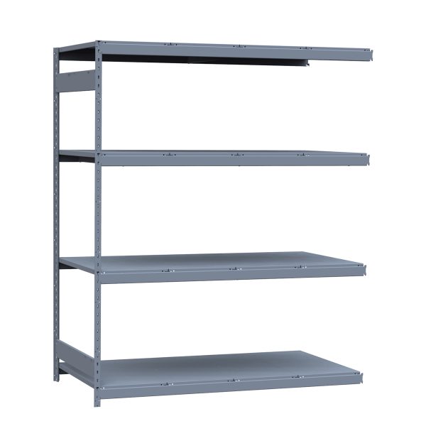 Heavy-Duty Mini-Rack Shelving, 72W x 36D x 87H Adder, 4-Shelf Unit with Steel Decking