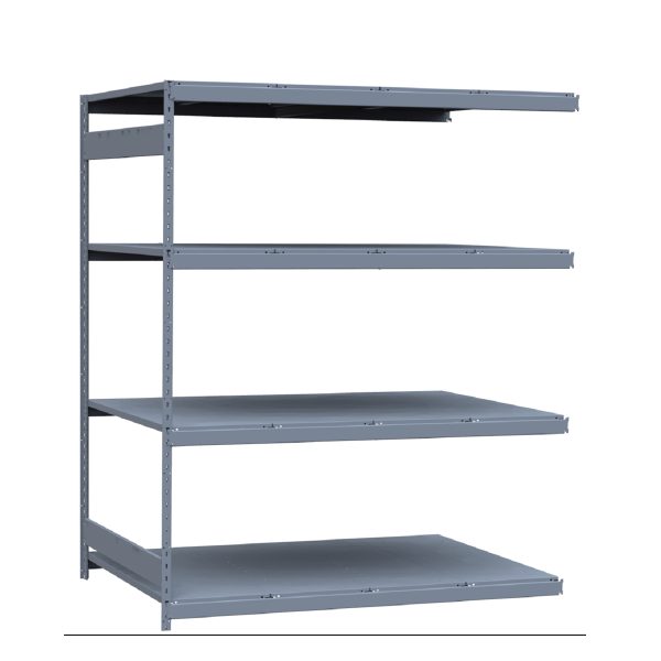 Heavy-Duty Mini-Rack Shelving, 72W x 48D x 87H Adder, 4-Shelf Unit with Steel Decking