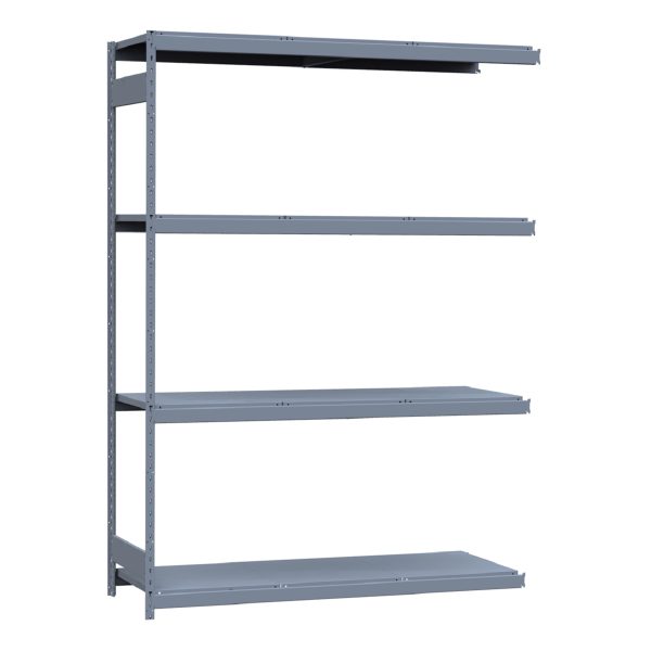 Heavy-Duty Mini-Rack Shelving, 72W x 24D x 99H Adder, 4-Shelf Unit with Steel Decking