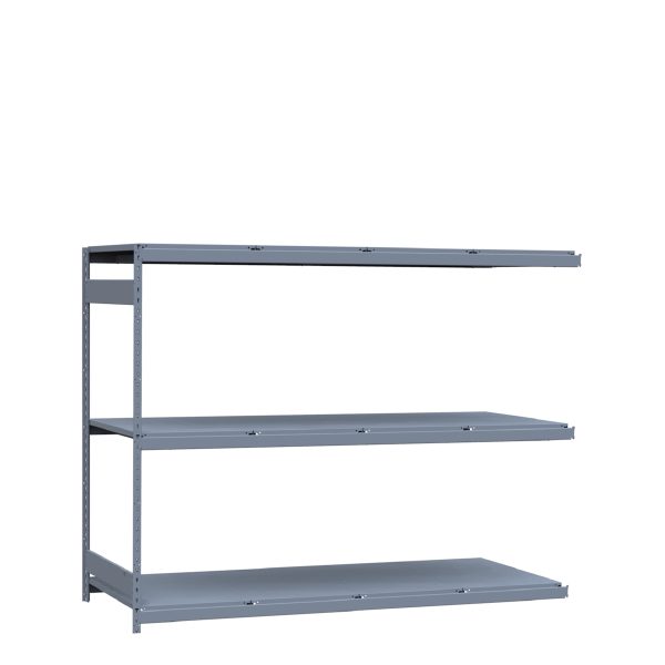 Heavy-Duty Mini-Rack Shelving, 96W x 36D x 75H Adder, 3-Shelf Unit with Steel Decking