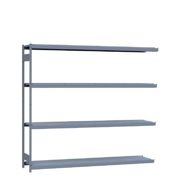 Heavy-Duty Mini-Rack Shelving, 96W x 18D x 87H Adder, 4-Shelf Unit with Steel Decking