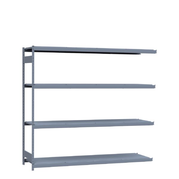 Heavy-Duty Mini-Rack Shelving, 96W x 24D x 87H Adder, 4-Shelf Unit with Steel Decking