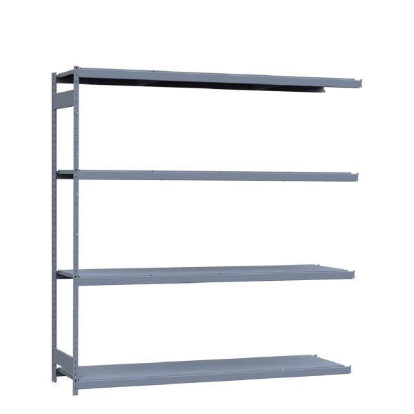 Heavy-Duty Mini-Rack Shelving, 96W x 24D x 99H Adder, 4-Shelf Unit with Steel Decking