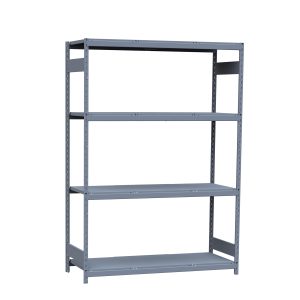 Medium-Duty Mini-Rack Shelving, 60W x 24D x 87H Starter, 4-Shelf Unit with Steel Decking