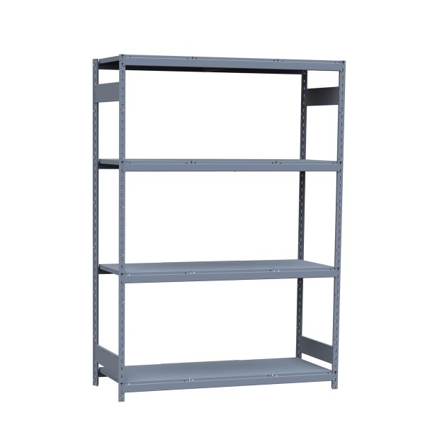 Medium-Duty Mini-Rack Shelving, 60W x 24D x 87H Starter, 4-Shelf Unit with Steel Decking