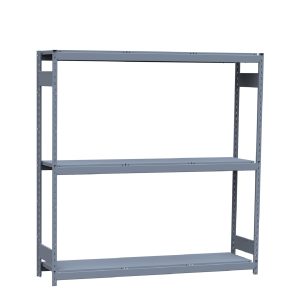 Heavy-Duty Mini-Rack Shelving, 72W x 18D x 75H Starter, 3-Shelf Unit with Steel Decking