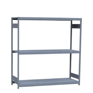 Heavy-Duty Mini-Rack Shelving, 72W x 24D x 75H Starter, 3-Shelf Unit with Steel Decking
