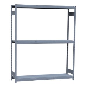 Heavy-Duty Mini-Rack Shelving, 72W x 18D x 87H Starter, 3-Shelf Unit with Steel Decking