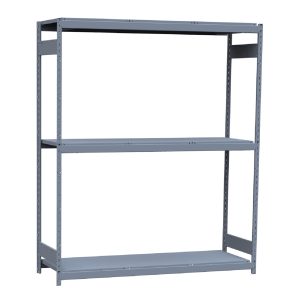 Heavy-Duty Mini-Rack Shelving, 72W x 24D x 87H Starter, 3-Shelf Unit with Steel Decking