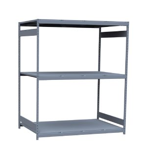 Heavy-Duty Mini-Rack Shelving, 72W x 48D x 87H Starter, 3-Shelf Unit with Steel Decking