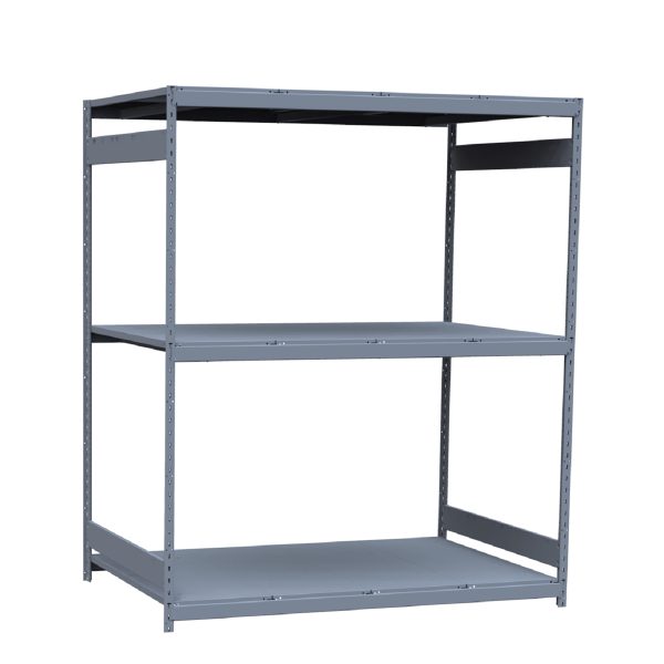 Heavy-Duty Mini-Rack Shelving, 72W x 48D x 87H Starter, 3-Shelf Unit with Steel Decking