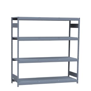 Heavy-Duty Mini-Rack Shelving, 72W x 24D x 75H Starter, 4-Shelf Unit with Steel Decking