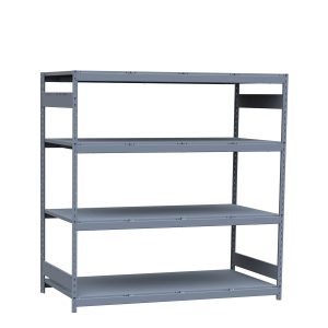 Heavy-Duty Mini-Rack Shelving, 72W x 36D x 75H Starter, 4-Shelf Unit with Steel Decking