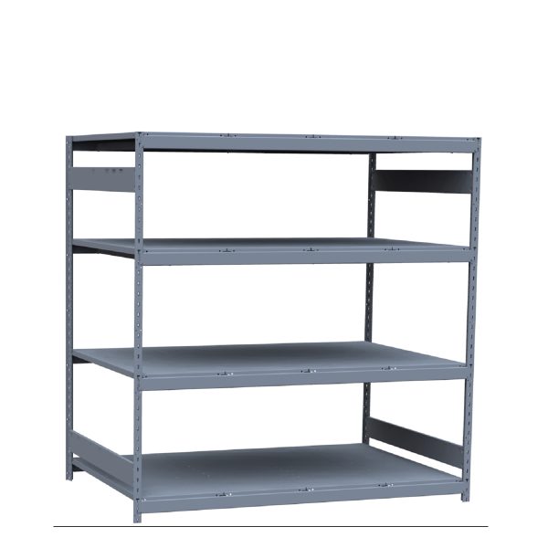 Heavy-Duty Mini-Rack Shelving, 72W x 48D x 75H Starter, 4-Shelf Unit with Steel Decking