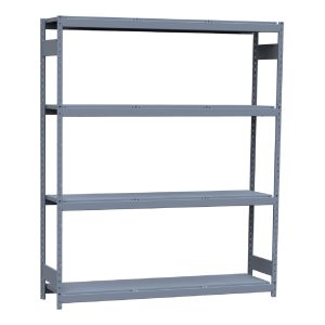Heavy-Duty Mini-Rack Shelving, 72W x 18D x 87H Starter, 4-Shelf Unit with Steel Decking