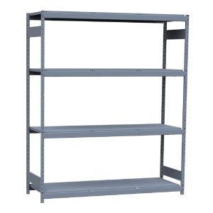 Heavy-Duty Mini-Rack Shelving, 72W x 24D x 87H Starter, 4-Shelf Unit with Steel Decking