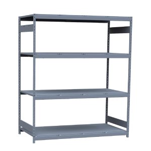 Heavy-Duty Mini-Rack Shelving, 72W x 36D x 87H Starter, 4-Shelf Unit with Steel Decking