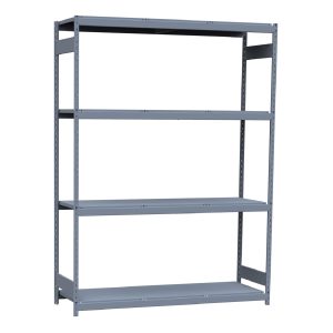 Heavy-Duty Mini-Rack Shelving, 72W x 24D x 99H Starter, 4-Shelf Unit with Steel Decking